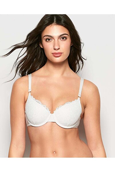 La senza Lightly Lined Full Coverage Lace Bra in Ivory