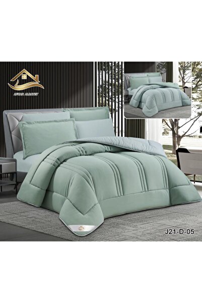 Afkar Albayet Double bed sheet set, 6 pieces, plain microfiber