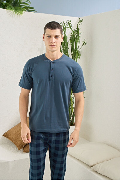 KLY 100% Cotton New Season Men's Luxury Design Pajama Set