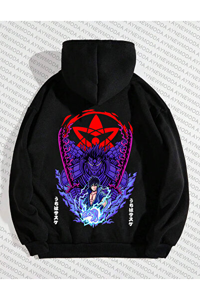 PENTLITH Er Sasuke and Susanoo Anime Naruto Front Back Printed Unisex Oversiz...