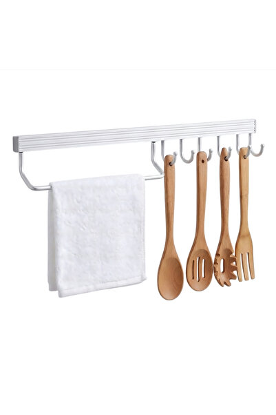 Salestore Ράφι πετσετών από ανοξείδωτο ατσάλι, 60 cm, χωρίς τρύπημα, αυτοκόλλ...