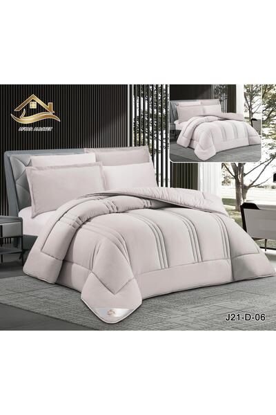 Afkar Albayet Double bed sheet set, 6 pieces, plain microfiber