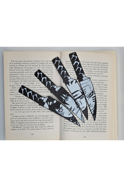 Anka Atolye Set of 4 Naruto Themed Knife-Shaped Bookmarks - 3D Printing Anime...