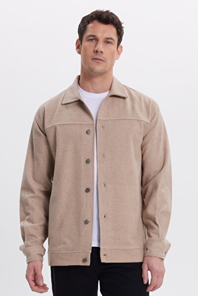 Tudors Erkek Relax Fit Rahat Kesim Yandan Flota Cep Oduncu Taş Ceket Mont Gömlek