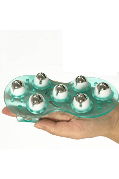 CRM Massage glove with 7 rotating rollers, CRM, muscle relaxation and circulation stimulation, green