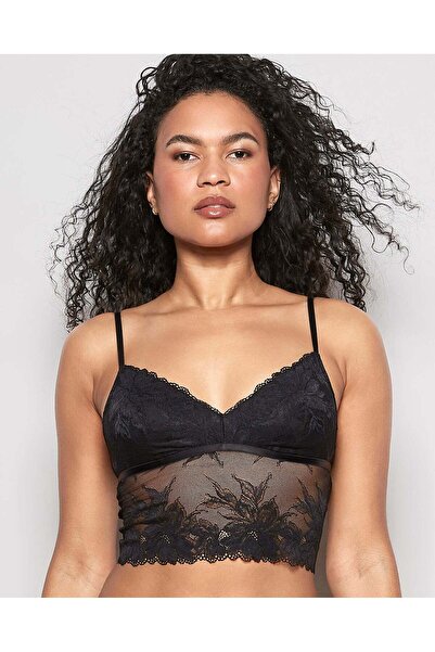 La senza Long Line Bralette in Black