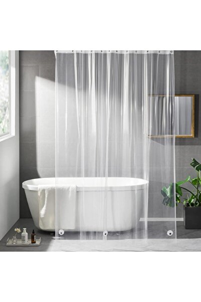 Arabest بطانة ستارة دش شفافة من مادة PEVA مع 3 مغناطيسات و12 حلقة مقاومة للصد...