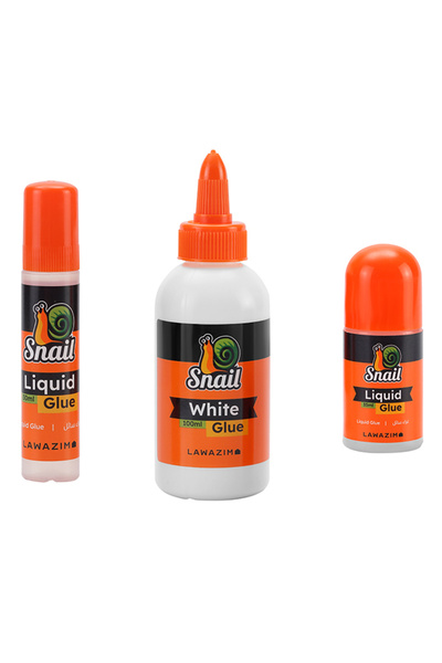 Lawazim Snail White Glue 3 Piece 30ml 100ml 35ml Adhesive Set