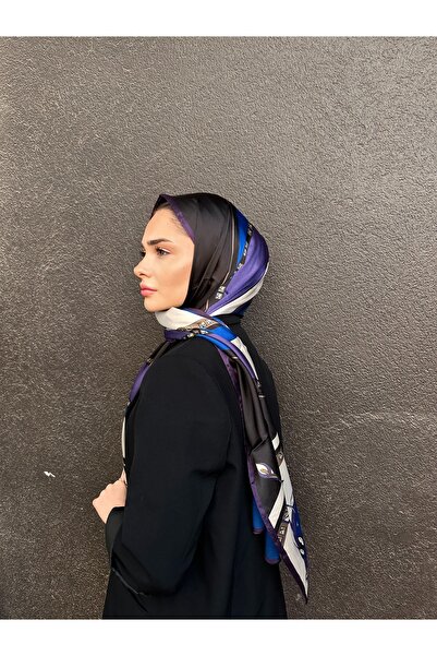 tomrisboutique شال حريري فاخر من الفوال، حجاب، وشاح، شال منقوش، مقاس 70 × 180 سم