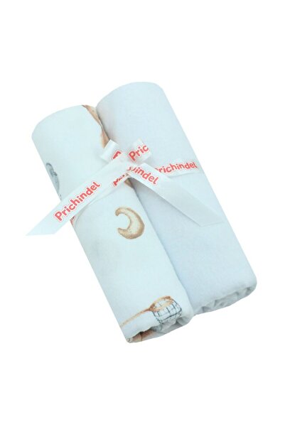 PRICHINDEL Set de 2 cârpe de bumbac flanel, Ursuleț cu baloane, multicolor, 8...