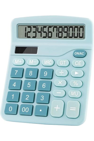 COOYA Calculator,Desktop Calculators with 12 Digit Large LCD Display and Sensitive Button,Sola and AA Batt