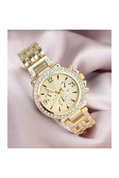 byhodi Elegant and Stylish Special Design Zircon Stone Metal Wrist Watch (gold)