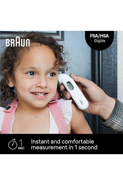 Braun Thermoscan3 ear thermometer for children, accurate digital display, precise fever tracking, reads temperature in seconds