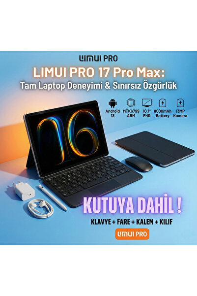 OEM LIMUI PRO i Tab i17 PRO MAX 10.1” 256 GB FULL HD / ANDROİD 13 / 8000 mAh