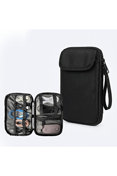 Microcase 9 Bölmeli Küçük Kablo Organizeri Stylus Pen Akıllı Kalem Slotlu AL5389