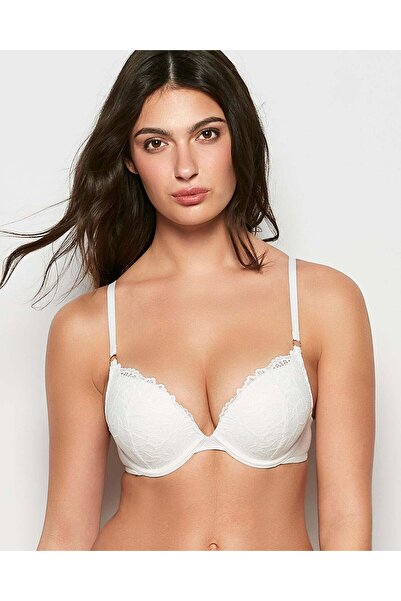 La senza حمالة صدر رافعة للصدر من الدانتيل من Up 2 Cup باللون العاجي