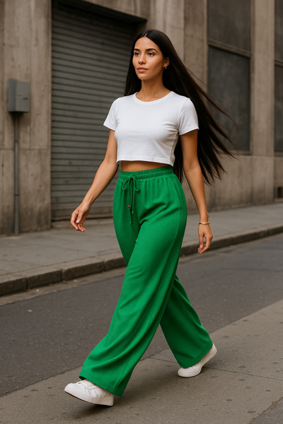 Welike Ella wide-leg pants with elastic waist