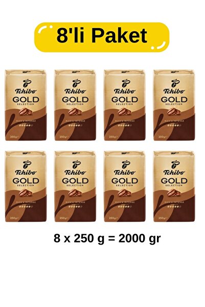 Tchibo Filtre Kahve Gold Selection 8’li Paket 250 g x 8 (Toplam 2000 g)