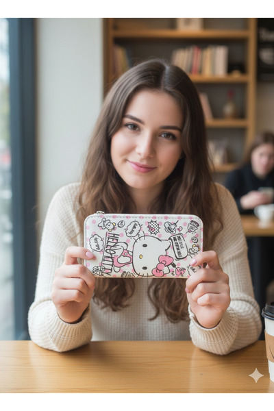 burjalmodah Hello Kitty Women's Polka Dot Wallet - Fun Graphic Design Cash & Card Holder