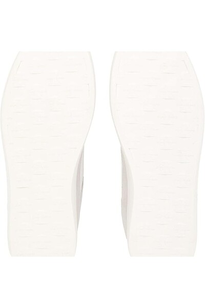 Calvin Klein Oyster Mushroom/Stormfrond Womens Leather Sneaker Genuine Leather Women's Casual Sports Shoes