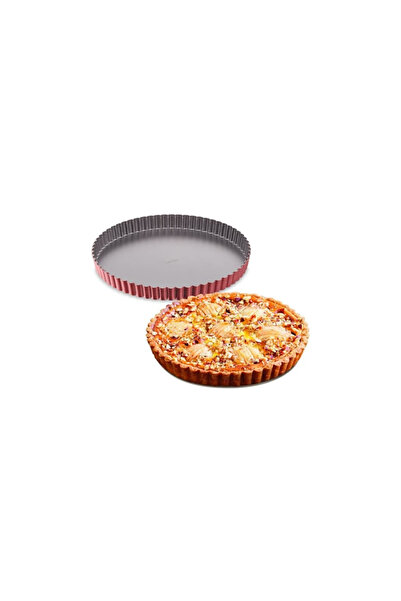 TEFAL Delibake baking pan, 28 cm, removable base, non-stick coating, silver/red