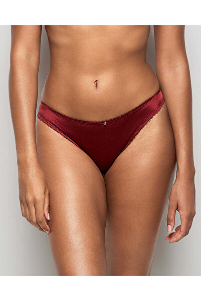 La senza Cheeky Panty with Lace Back in Opulent Red
