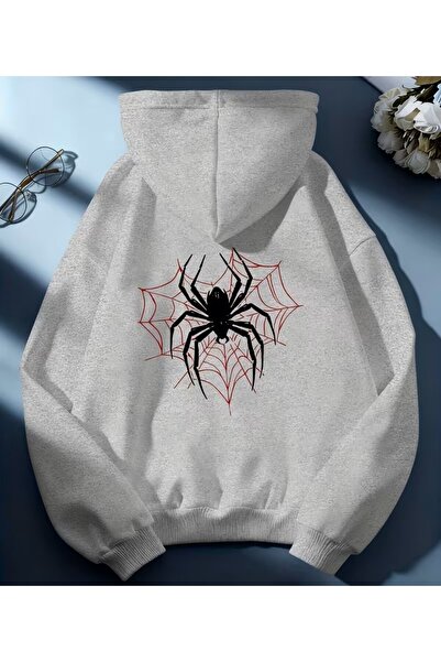 LELVANİ unisex μαύρο-γκρι φούτερ