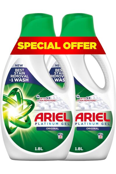 Ariel منظف سائل بلاتينيوم كلين الأصلي، 2 × 1.8 لتر