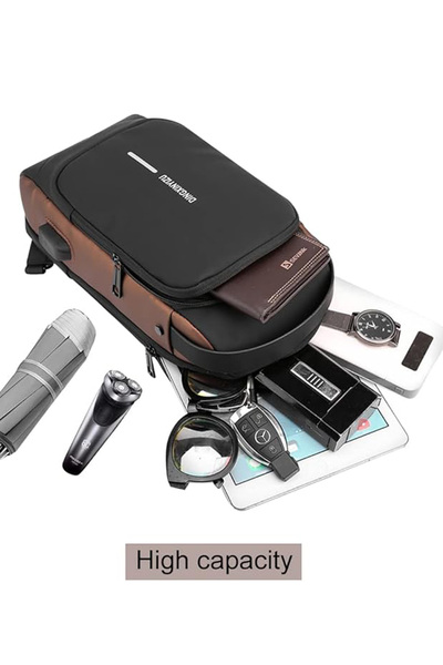 FASHION Unisex Waterproof Oxford Chest Bag with Password Lock, Lightweight and Comfortable for Travel