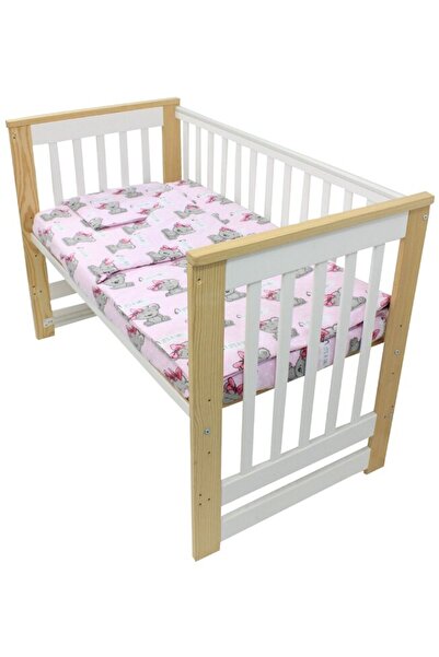 PRICHINDEL Set de lenjerie de pat pentru pătuț, 3 piese, din flanel „It is a ...