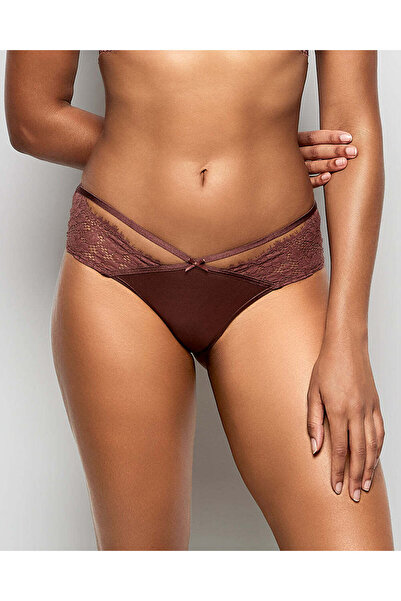 La senza سروال داخلي دانتيل جذاب بلون الأرز المغبر