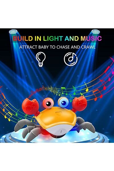 COOYA Crawling Crab Baby Toy, Tummy Time Baby Toys Will Automatically Avoid Obstacles,Guiding Baby to Craw