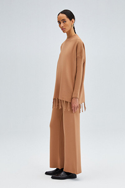Touché Privé Fringed Sweater Pants Knitwear Set