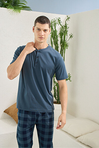 KLY 100% Cotton New Season Men's Luxury Design Pajama Set