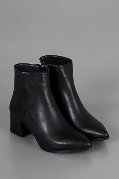 kajal ayakkabı Als 211 Side Zipper Low Heel Ankle Boots