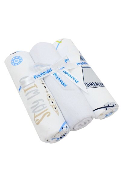 PRICHINDEL Set of 3 flannel cotton cloths, Dream catcher, multicolor, 80 x 70 cm