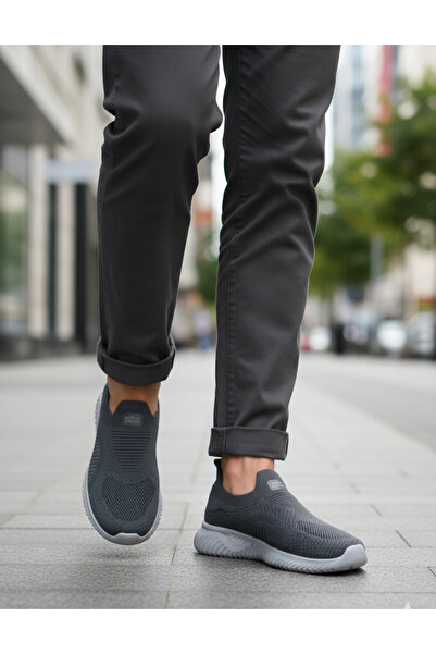 Wickers 2871 Black Daily Men's Orthopedic Knitwear Light Sole Sports Shoes