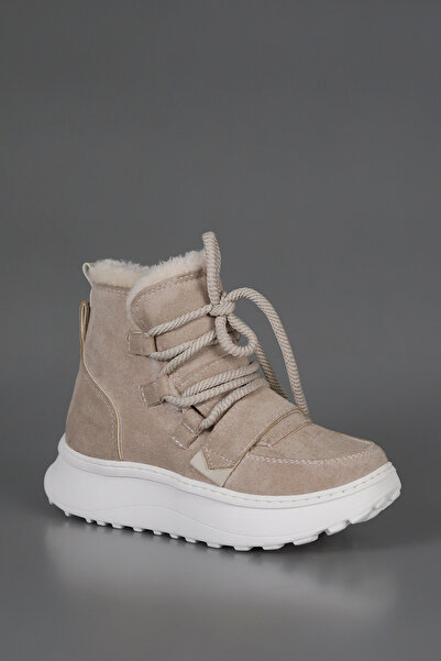 kajal ayakkabı Btd02 Rope Detailed Fur Boots