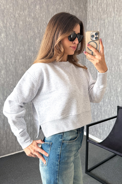 ModaPlaza Women's Crew Neck Comfortable Fit 3 String Sweat 21616