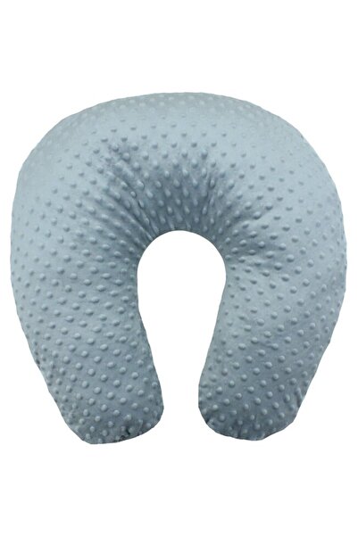 PRICHINDEL Pernă de alăptare cu husă detașabilă din material minky, gri