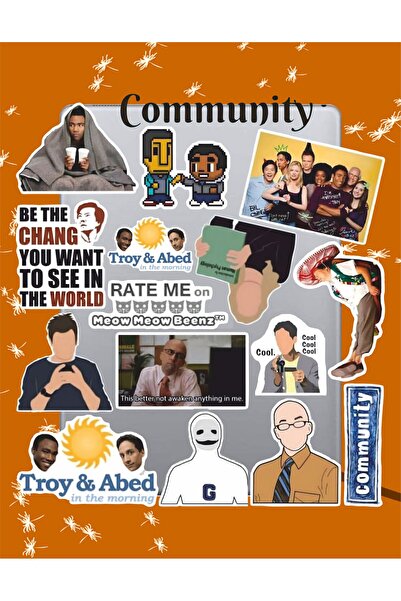 Hediyeni Al مجموعة ملصقات المجتمع السلسلة الثانية |   ملصق للكمبيوتر المحمول والدفتر والتابلت والهاتف ودفتر الملاحظات ومجلة البوليت