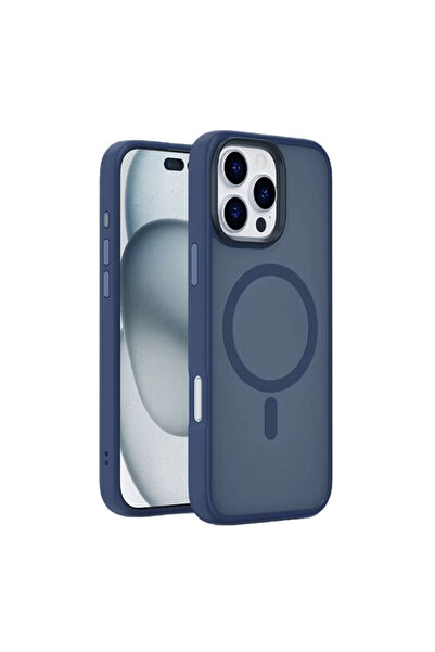 Apple MagFrost Case for iPhone 16 Plus, MagCase, Matte, Gray/Blue