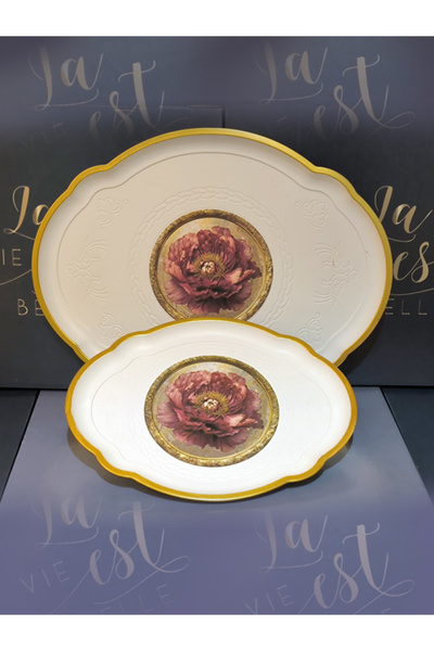 BALBAN TİCARET صينية عرض ميلامين غير قابلة للكسر مزدوجة