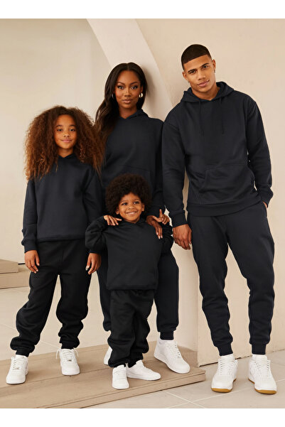 YAKAMEL Unisex Mother Father Child 3-Ply Sha Fleece-Lined Shoes and Hat Set C...