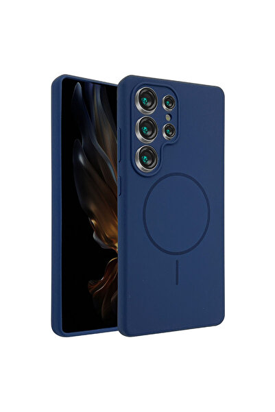 Samsung Θήκη για S25 Plus, Λεία και μαλακή, MagSafe, Σκούρο μπλε
