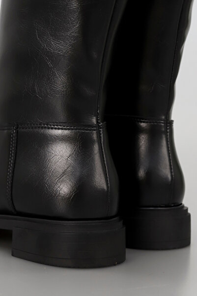 kajal ayakkabı Btbr09 Flat Bottom Non-Zippered Boots