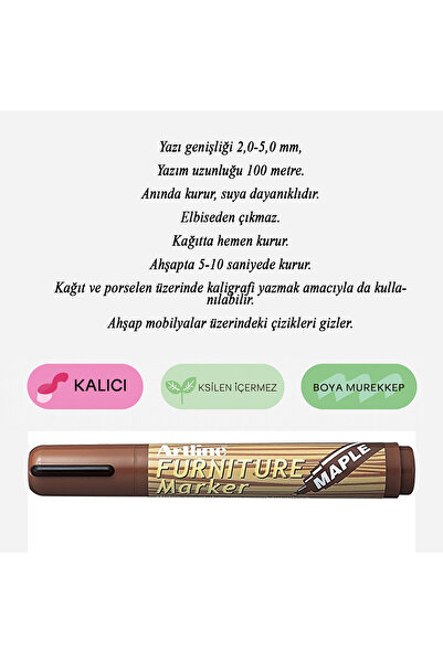 Badem10 Maple Color Furniture Touch up Pen Wood Table Coffee Table Cabinet Pen Hardwood Scratch Remover Crack Filler