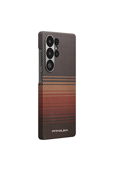 Samsung Husa Aramid PTK pentru S25 (S931), Kevlar Fiber, cu MagSafe, Sunset Galbena