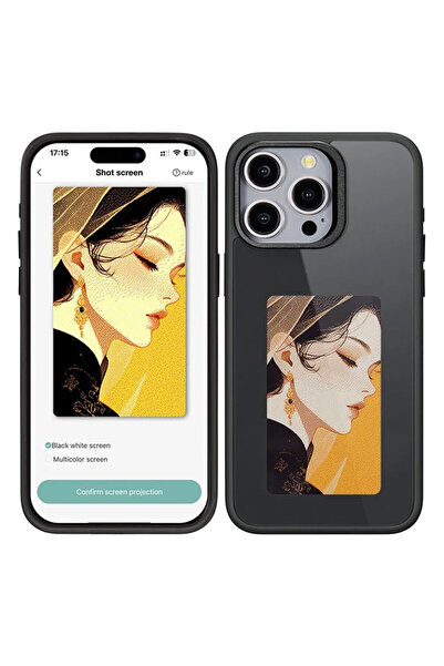 Apple InkLed калъф за iPhone 13 Pro, удароустойчив, с дигитален екран, микроф...