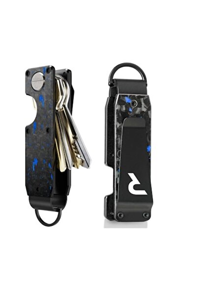 RAVADINO Portofel pentru chei Ravaldi Slim din fibră de carbon, compact, unis...